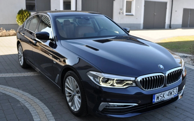BMW Seria 5 cena 111500 przebieg: 157716, rok produkcji 2017 z Obrzycko małe 407